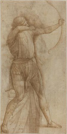 Figure of an Archer [recto], c. 1500. Creator: Perugino.