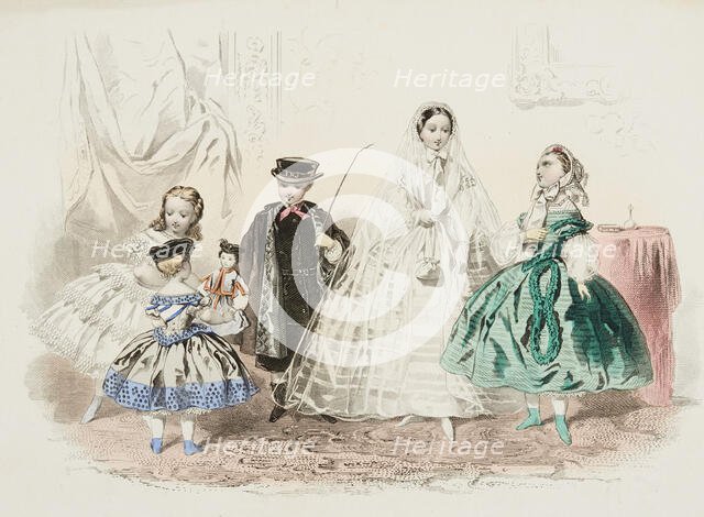 Fashion plate - Journal des Demoiselles IV, 1859. Creator: Gilquin & Dupain.