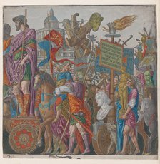 Sheet 2: A triumphal chariot, from The Triumph of Julius Caesar, 1599. Creator: Bernardo Malpizzi.