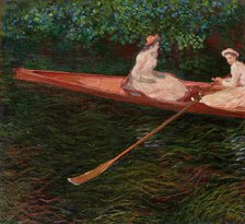 The Canoe on Epte, c. 1890. Creator: Monet, Claude (1840-1926).