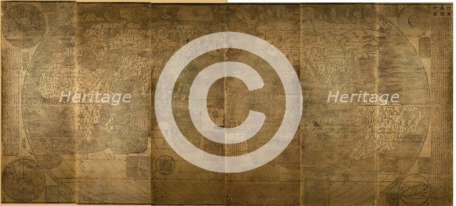 Kunyu Wanguo Quantu (A Map of the Myriad Countries of the World), 1602. Artist: Zhong Wentao (17th century)