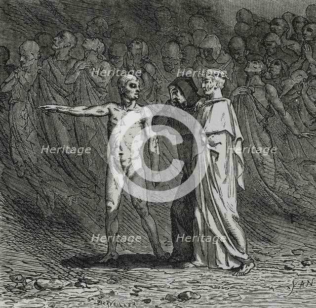 The Divine Comedy, (1307-1321): Purgatory, 1888.  Creators: Jean Edouard Dargent, Edouard Berveiller.