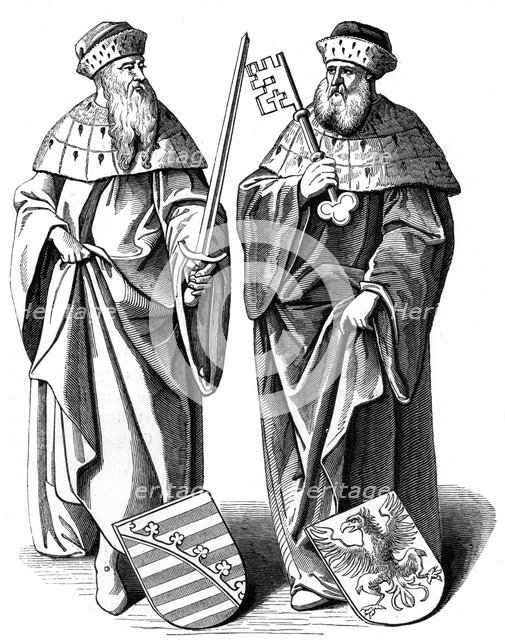 The Duke of Saxony and the Marquis of Brandenburg, c16th century (1849). Artist: Unknown