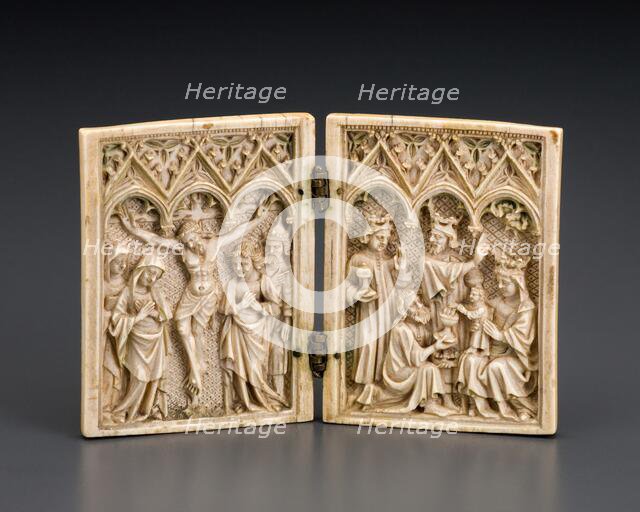 Diptych: Crucifixion and Epiphany, 1375-1400. Creator: Unknown.