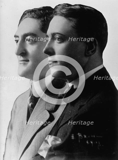 Sam H. Harris, Left, with George M. Cohan, 1917. Creator: Unknown.
