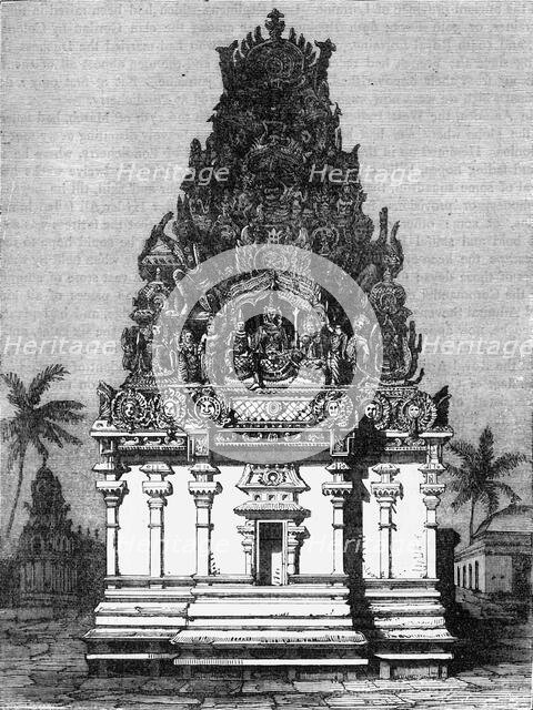 'Portico of a Pagoda at Pondicherry', c1891. Creator: James Grant.