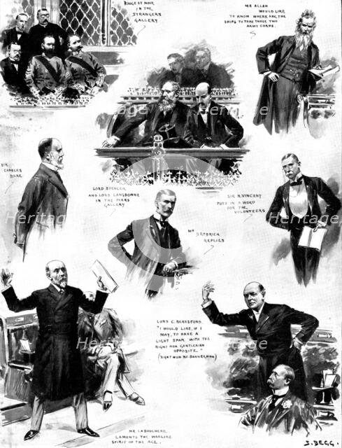 The Debate on the Army Estimates in the House of Commons, 1898. Creator: Unknown.