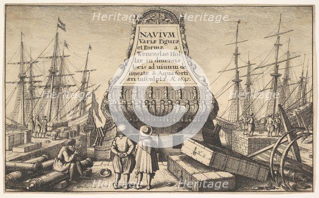 Title page: Dutch Ships, 1647. Creator: Wenceslaus Hollar.