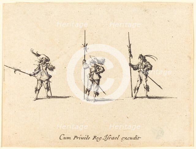 Drill with Halberds, 1634/1635. Creator: Jacques Callot.