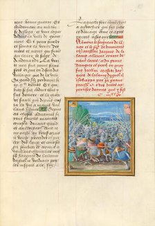 The Battle at Lokeren; Livre des faits de Jacques de Lalaing, about 1530. Creator: Master of the Getty Lalaing.