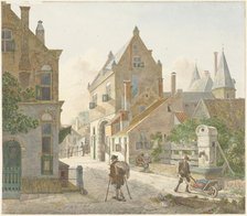 The Waardpoort and the Oude Gracht in Utrecht, 1814. Creator: Jan Hendrik Verheyen.