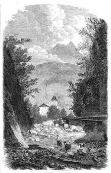 The Gorge of Sallenches, Savoy, 1860. Creator: Jean Adolphe Beauce.