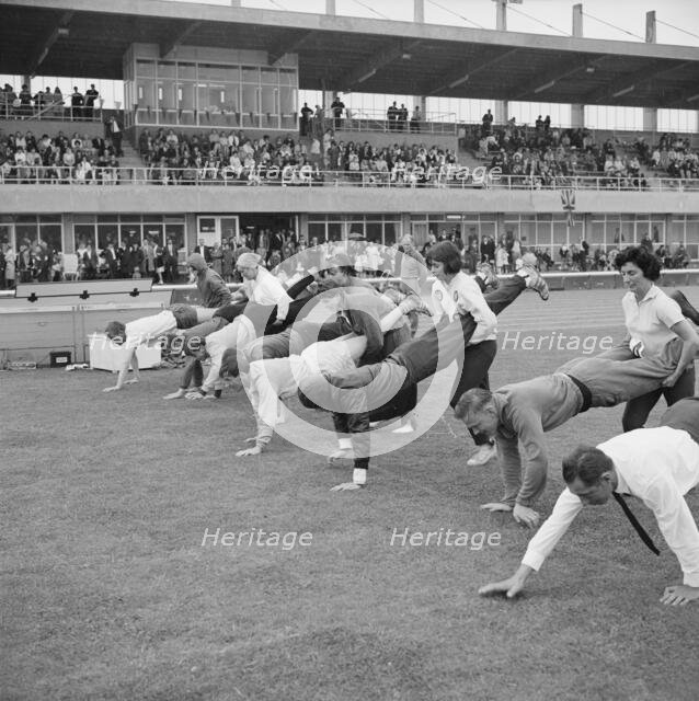 Copthall Stadium, Hendon, Barnet, London, 25/06/1966. Creator: John Laing plc.