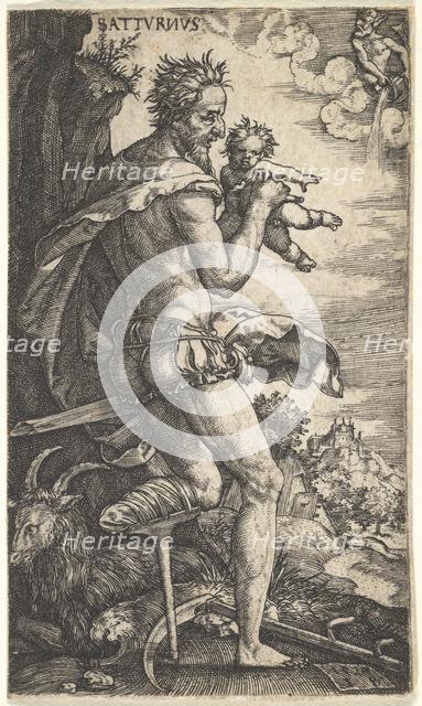 Saturn from The Gods Who Preside Over the Planets, 1525. Creator: Master I.B..