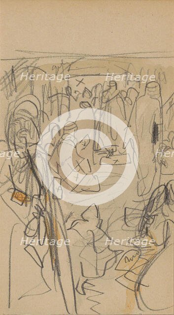 Street with figures in Biskra, 1922. Creator: Marius Bauer.