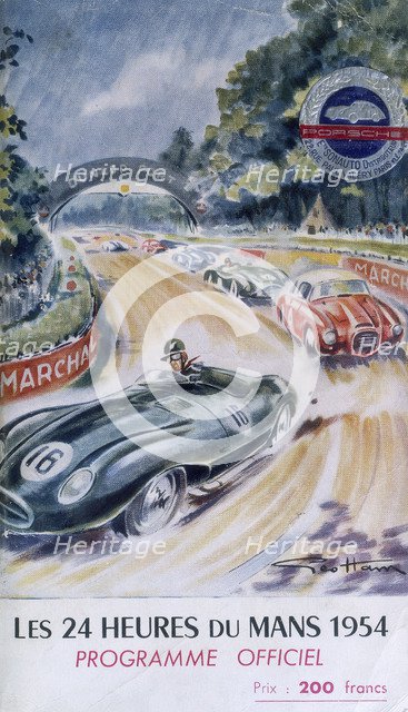The official programme for Le Mans 24 Hours, 1954. Artist: Unknown