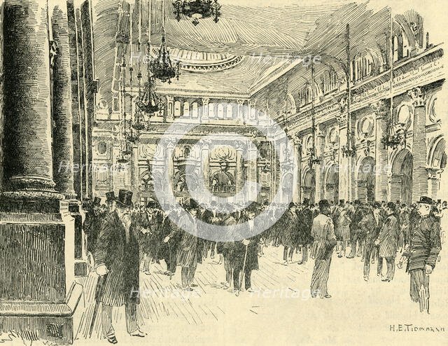'Interior of the Royal Exchange, Manchester', c1900. Creator: H. E. Tidmarsh.