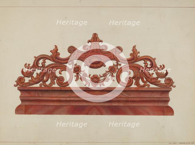 Headboard, c. 1937. Creator: Gordon Saltar.
