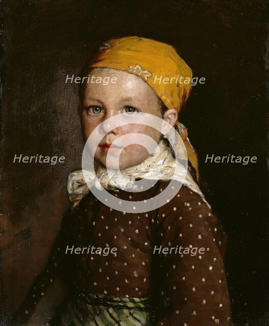 Portrait of a little Girl, 1880. Creator: Jahn Ekenæs.