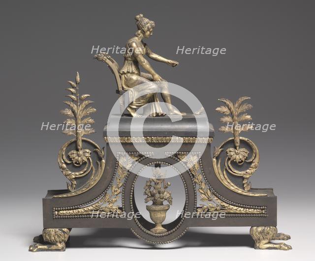 Andiron, c. 1790-1800. Creator: Unknown.