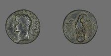 As (Coin) Portraying Emperor Augustus, 34-37. Creator: Unknown.