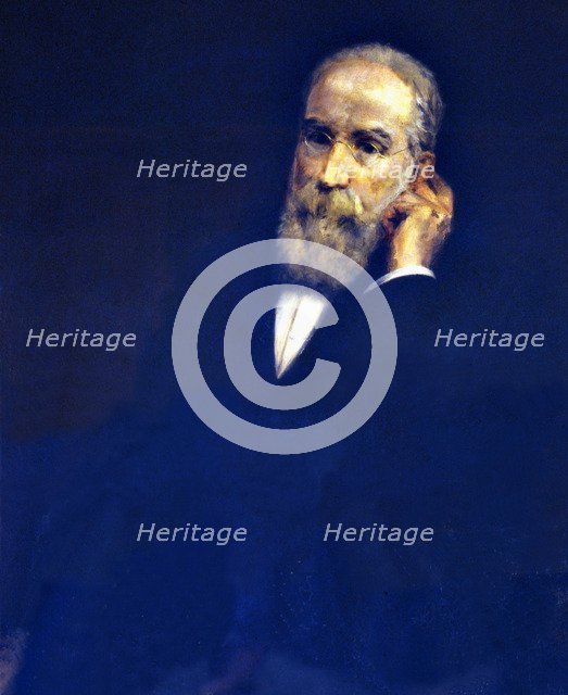Francesc Pi i Maragall (1824-1901), Spanish politician, federal Republican, he was president of t…