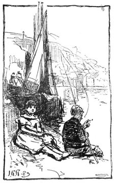 The Prettiest Little Damsel in the Port by J. R, Reid.:...Institute of Painters in Oil Colours, 1883 Creator: Dawson.