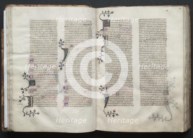 The Gotha Missal: Fol. 35r, Text, c. 1375. Creator: Master of the Boqueteaux (French); Workshop, and.