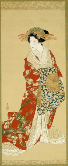 High Ranking Courtesan, Japan, c. 1830/43. Creator: Mihata Joryu.