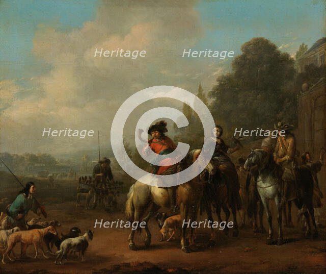 The Return from the Hunt, 1650-1674. Creator: Johannes Lingelbach.