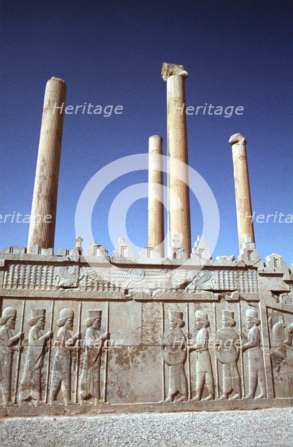Relief of Medes and Persians, the Apadana, Persepolis, Iran