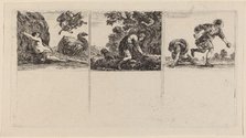 Perseus and Andromeda; Cephalus and Procris; Hippomene and Atalantus, 1644. Creator: Stefano della Bella.