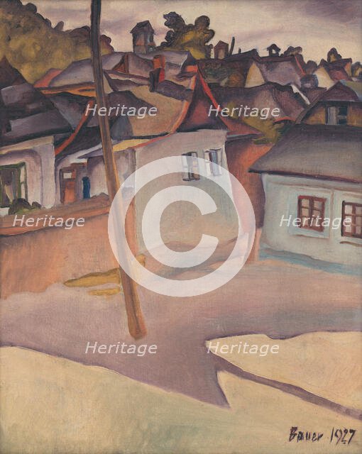 Gypsy camp, 1927. Creator: Konstantin Bauer.