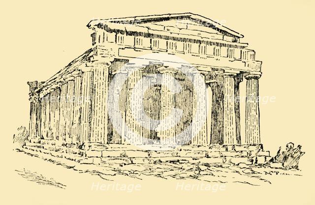 'The Temple of the Greek Colony at Agrigentum in Sicily', c1930. Creator: Unknown.
