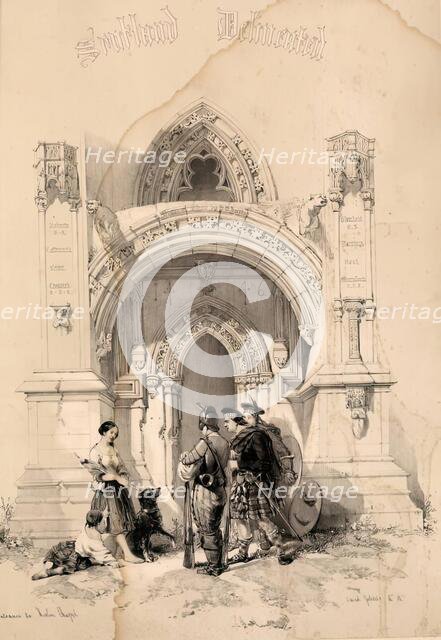 Scotland Delineated-Entrance to Rosslyn Chapel, 1847. Creator: James Duffield Harding.