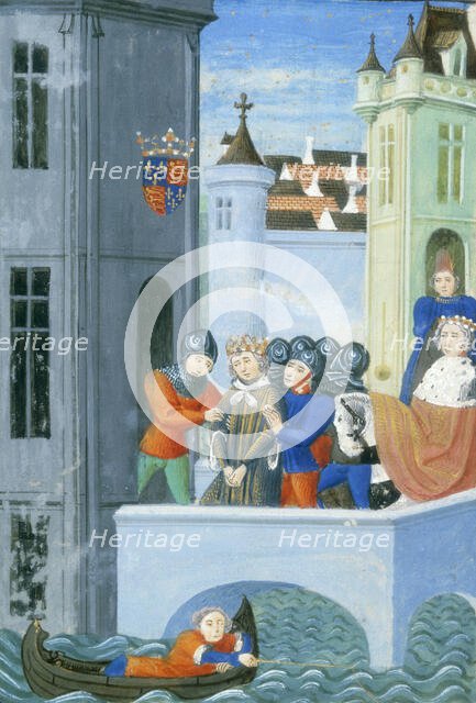 Richard II being taken into the Tower of London, 1399, (c1460-c1480). Creator: Unknown.