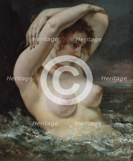 The Woman in the Waves, 1868. Creator: Gustave Courbet.