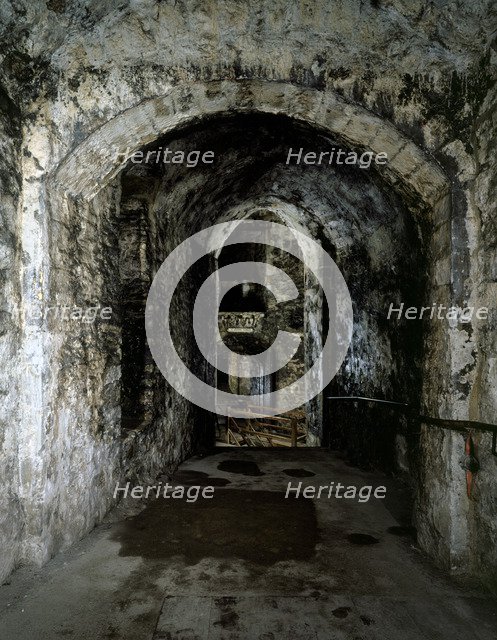 Passage in the thickness of the walls at Dover Castle, Kent, 1997. Artist: J Richards