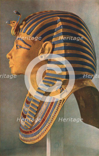 Tutankhamen's Death Mask, 1323 BC, (c1910-1935). Artist: Unknown.