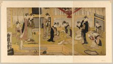 The Mieido Fan Shop, c. 1785/1800. Creator: Utagawa Toyokuni I.