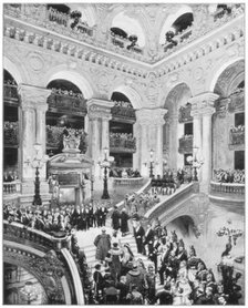 Interior of the Grand Opera House, Paris, late 19th century. Artist: John L Stoddard