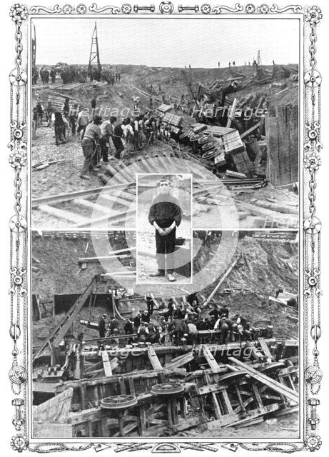 A disaster of which heroes were born: the Dock Disaster at Newport..., 1909. Creators: Illustrations Bureau, Bolak.