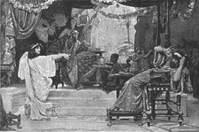 ''Pictures of the Year VIII, Esther denouncing Haman to Ahasuerus', 1888. Creator: Ernest Normand.
