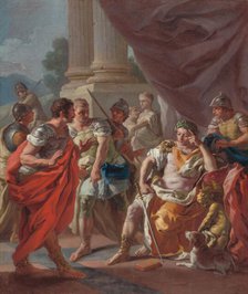 Alexander Condemning False Praise, 1760s. Creator: Mura, Francesco de.