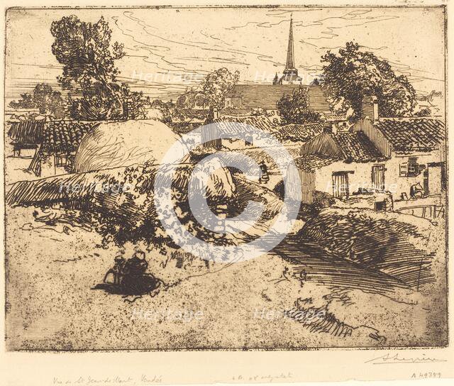 View of St.-Jean-de-Mont, Vendee (Vue de St.-Jean-de-Mont, Vendee), 1892. Creator: Auguste Lepere.