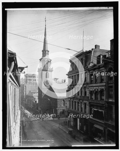 Old South Church Old South Meeting House, Boston, between 1890 and 1899. Creator: Unknown.