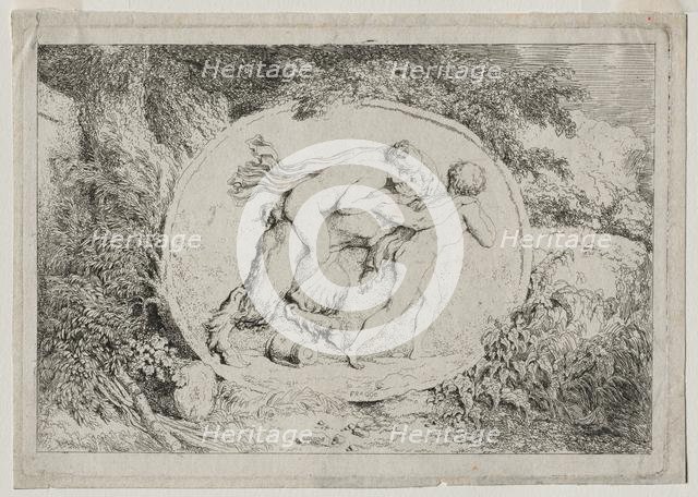 Bacchanales: Nymph Astride a Satyr , 1763. Creator: Jean-Honoré Fragonard (French, 1732-1806).