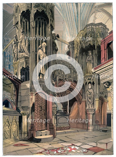 Shrine of Henry V, Westminster Abbey, London, c1850. Artist: Unknown