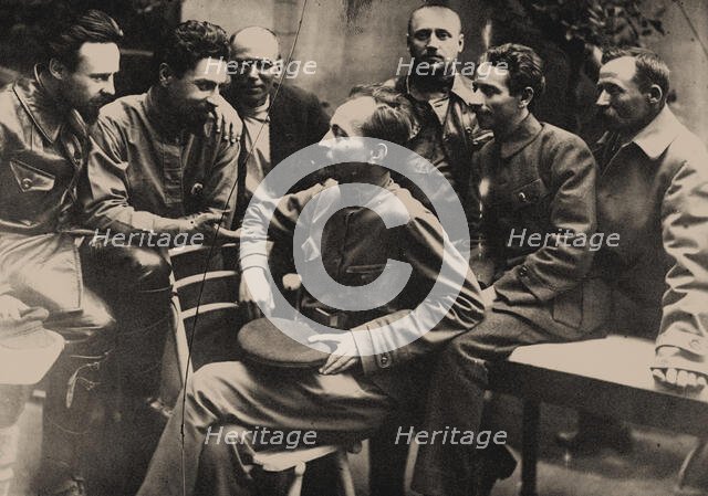 Felix Dzerzhinsky (1877-1926) and members of the Cheka college, 1918-1919. Creator: Unknown photographer.