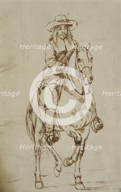 Portrait of a man on horseback, c17th century. Creator: Jan Martszen de Jonge.
